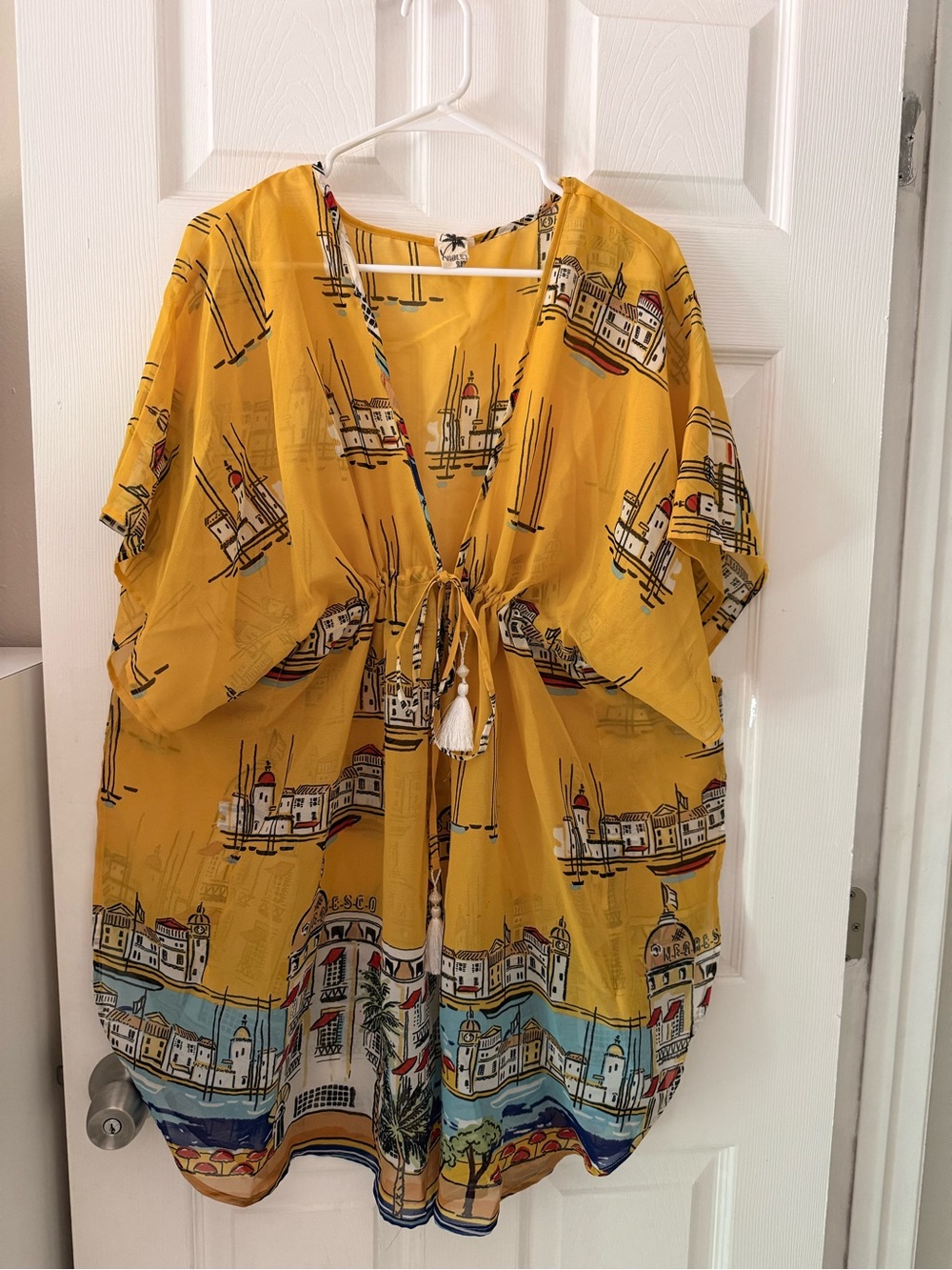 Violet Sky Beautiful Bright yellow swim coverups and kaftans